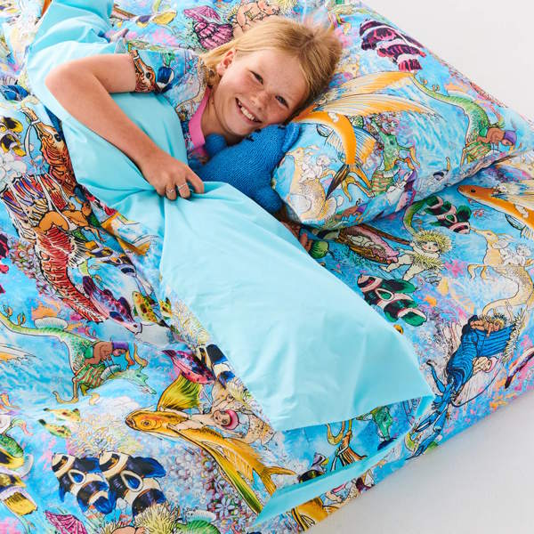 Kip and Co x May Gibbs | Cotton Quilt Cover Waterworld at Milk Tooth Australia
