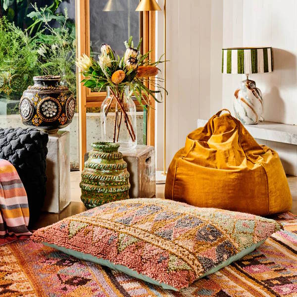 Kip and Co | Velvet Beanbag Cover | Pecan at Milk Tooth