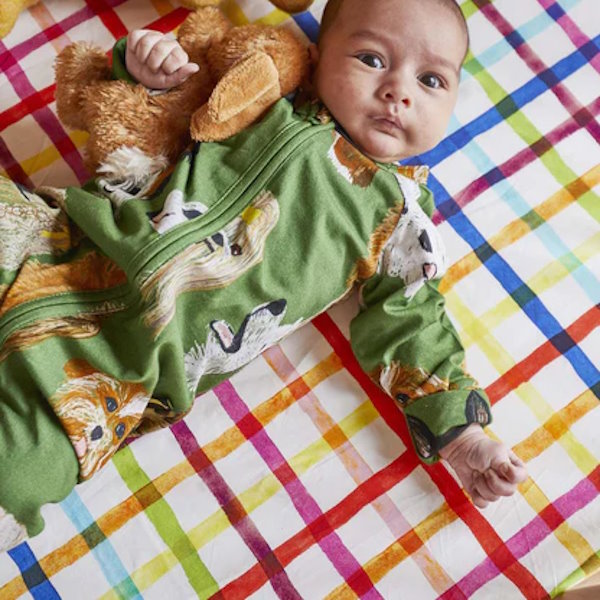 Kip and Co | Picnic Check Fitted Cot/Bassinet Sheet at Milk Tooth