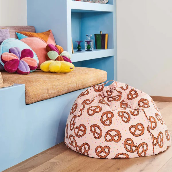 Kip and Co | Canvas Beanbag Cover | Pretzel Pink at Milk Tooth