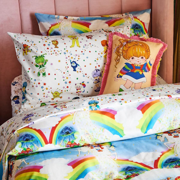 Kip and Co x Rainbow Brite | Star Shower Fitted Sheet at Milk Tooth