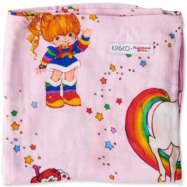 Kip and Co x Rainbow Brite | Star Shower Bamboo Baby Swaddle at Milk Tooth
