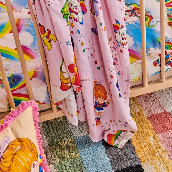Kip and Co x Rainbow Brite | Star Shower Bamboo Baby Swaddle at Milk Tooth