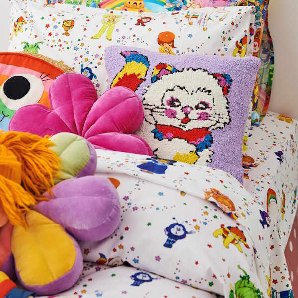 Kip and Co x Rainbow Brite | Star Shower Fitted Sheet at Milk Tooth