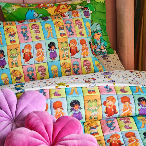 Kip and Co x Rainbow Brite | The Gang Quilted Pillowcase at Milk Tooth