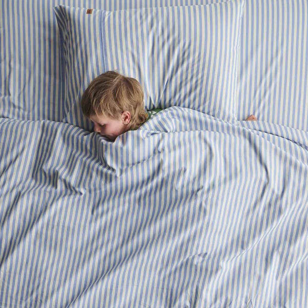 Kip and Co | Seaside Stripe Organic Cotton Fitted Sheet at Milk Tooth