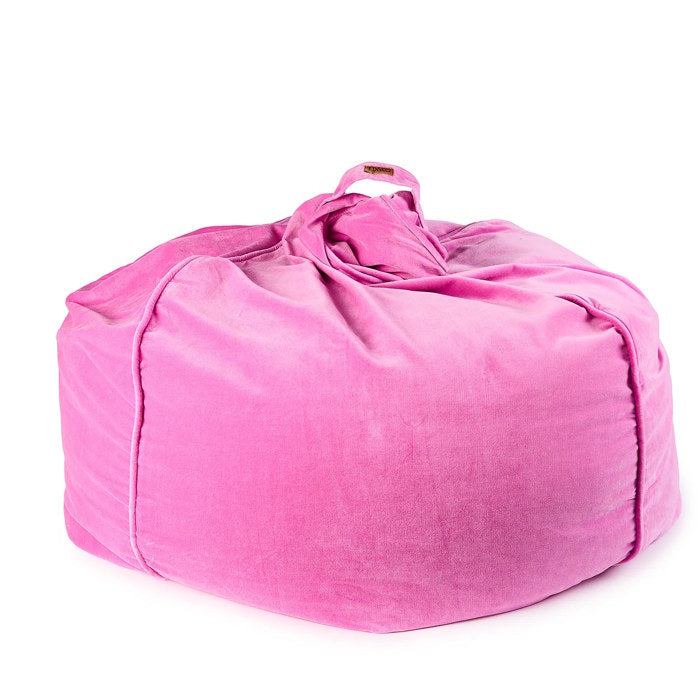 Kip and Co | Velvet Beanbag Cover | Super Pink at Milk Tooth Australia