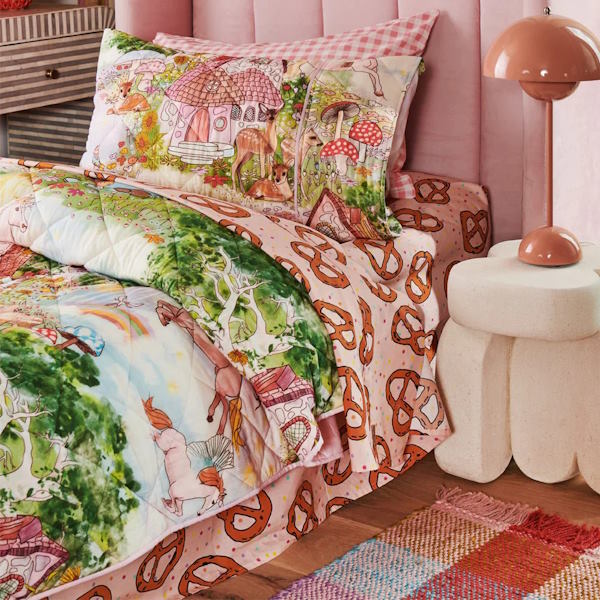 Kip and Co | Wonderland Quilted Pillowcase at Milk Tooth