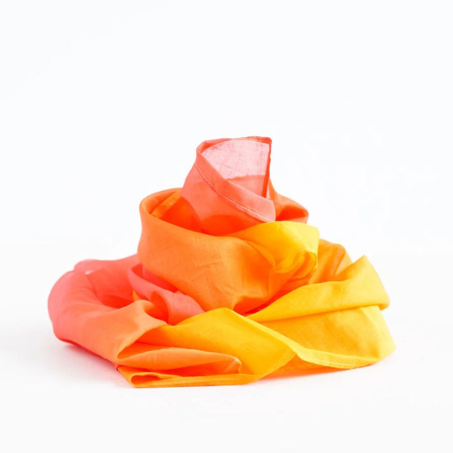 Laura's Play Cotton | Fire 90cm x 90cm at Milk Tooth Australia