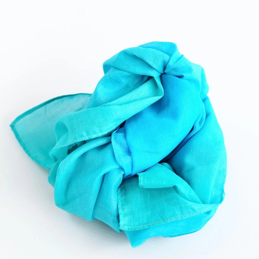 Laura's Play Cotton | Water 90cm x 90cm at Milk Tooth Australia