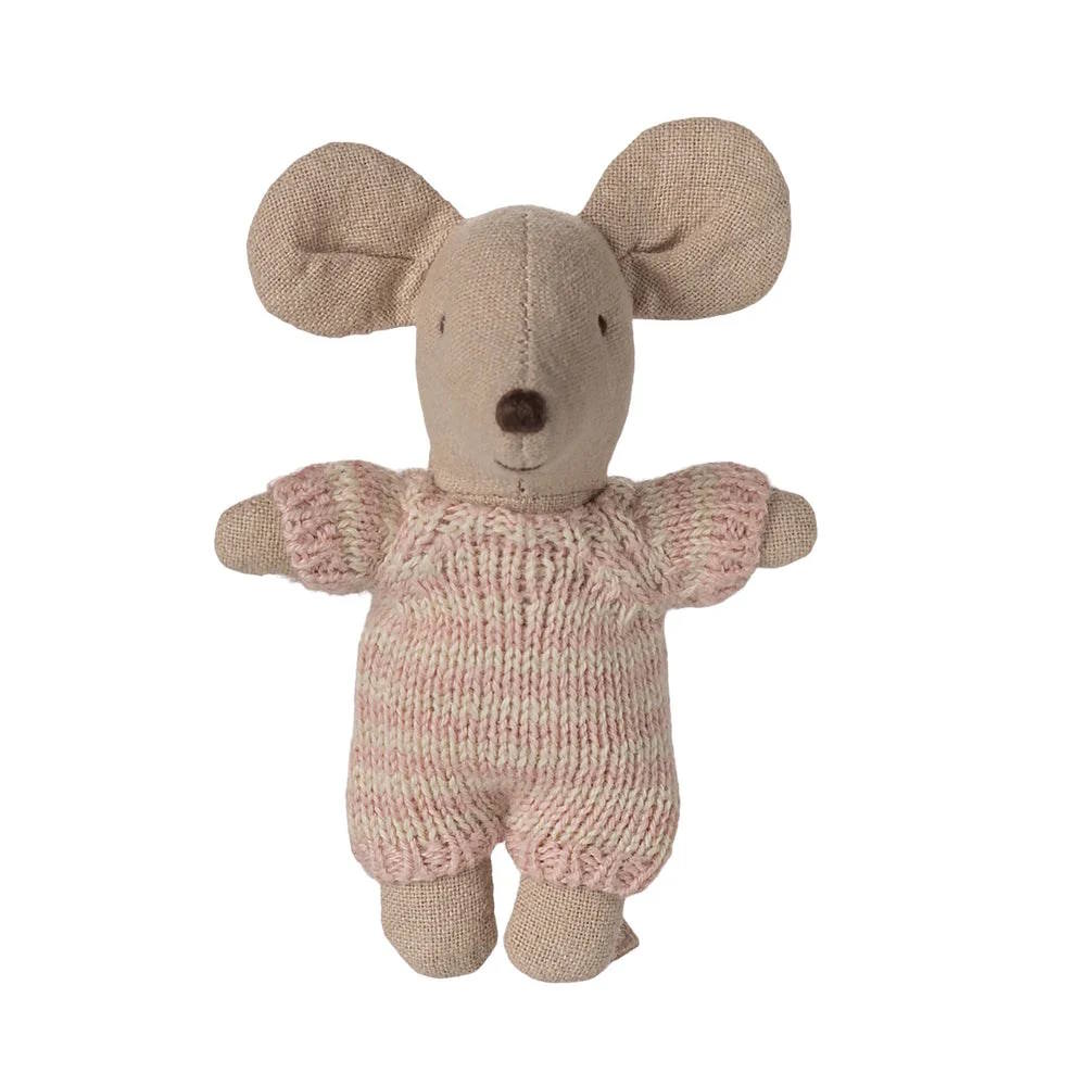 Maileg | Baby Mouse in Carry Cot Rose