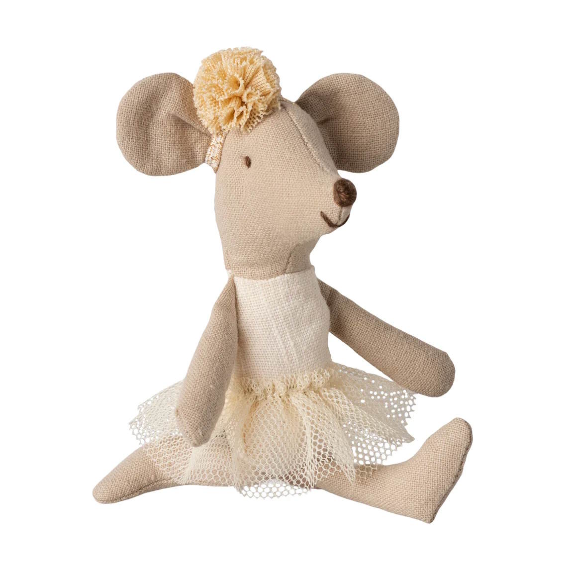 Maileg | Ballerina Mouse LIttle Sister Off-White at Milk Tooth Australia
