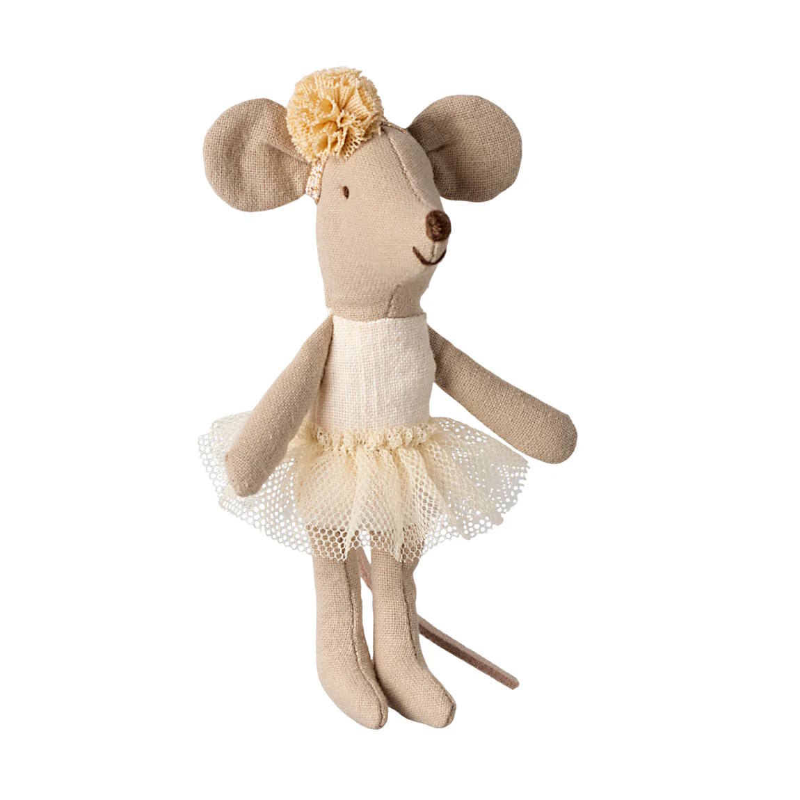 Maileg | Ballerina Mouse LIttle Sister Off-White at Milk Tooth Australia
