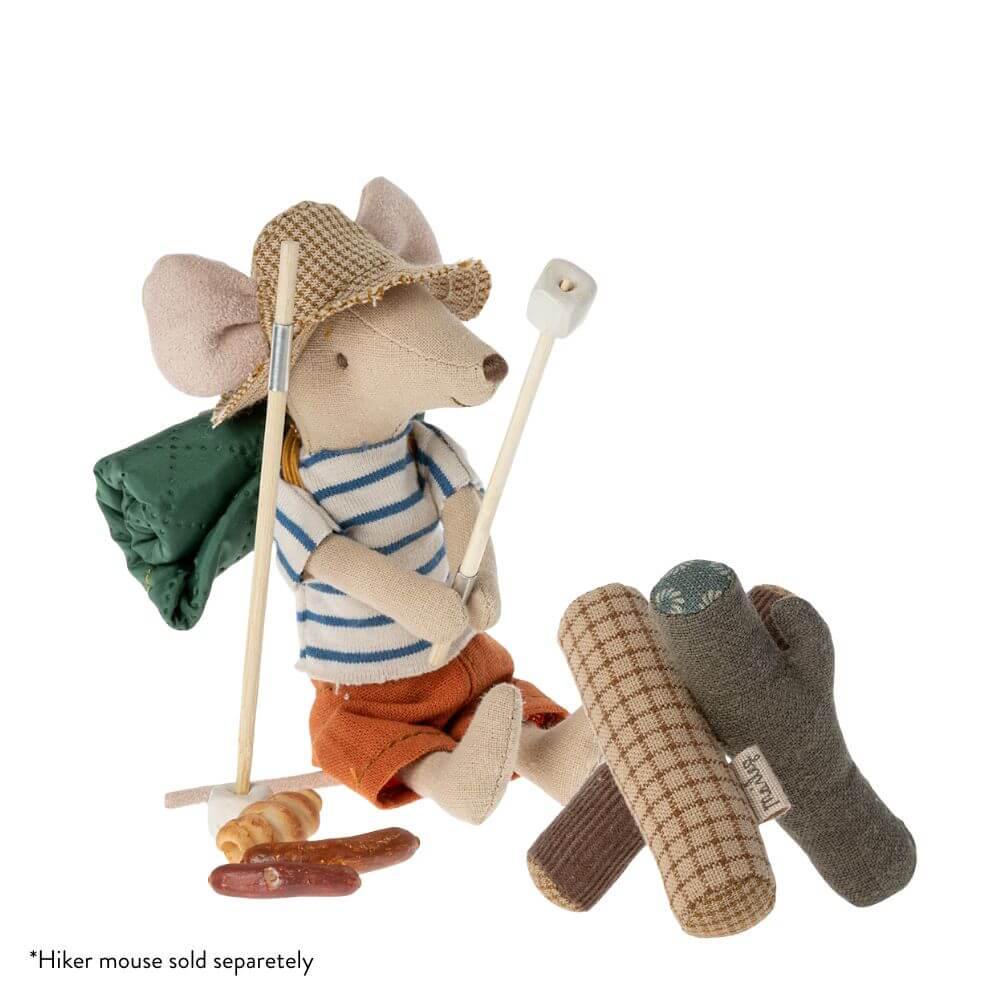 Maileg | Bonfire Set for Hiker Mouse Checked