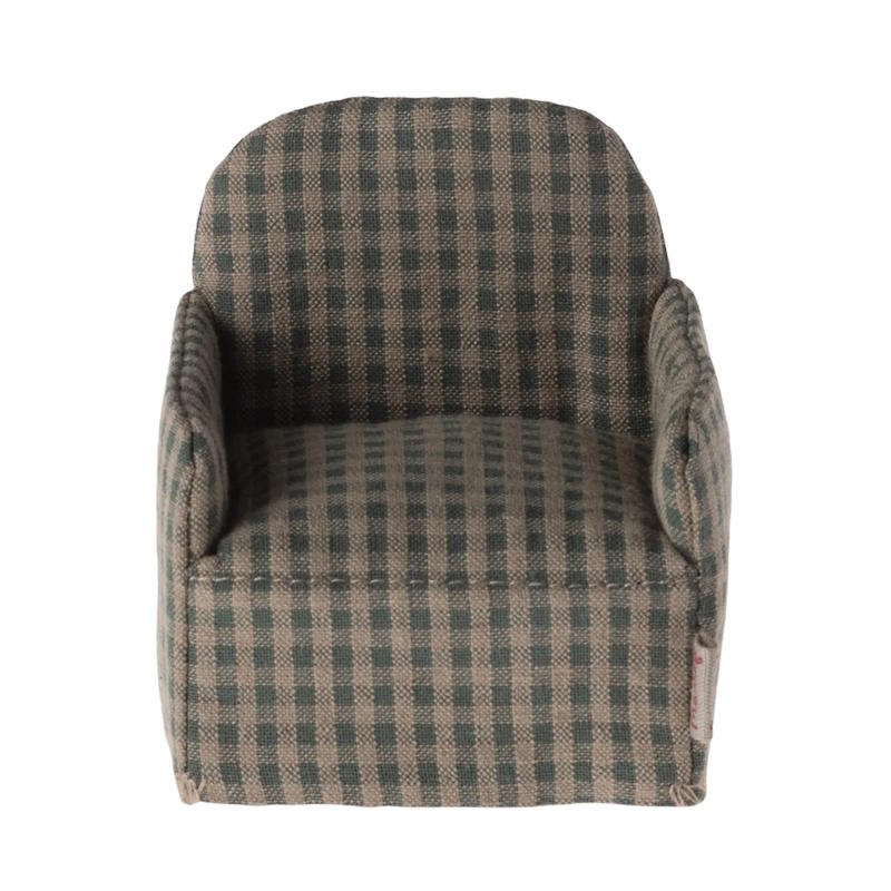 Maileg | Chair Mouse Green Check