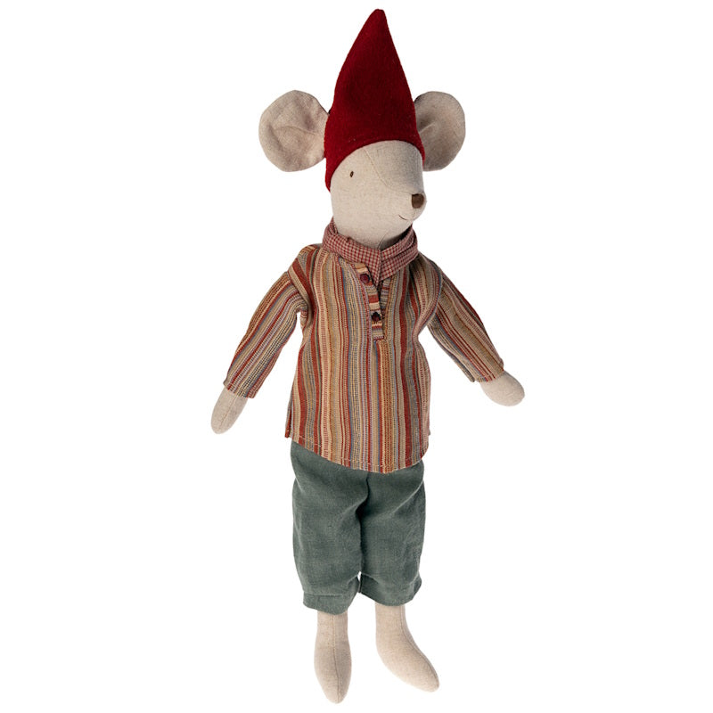 Maileg | Christmas Mouse Medium Boy 37cm at Milk Tooth