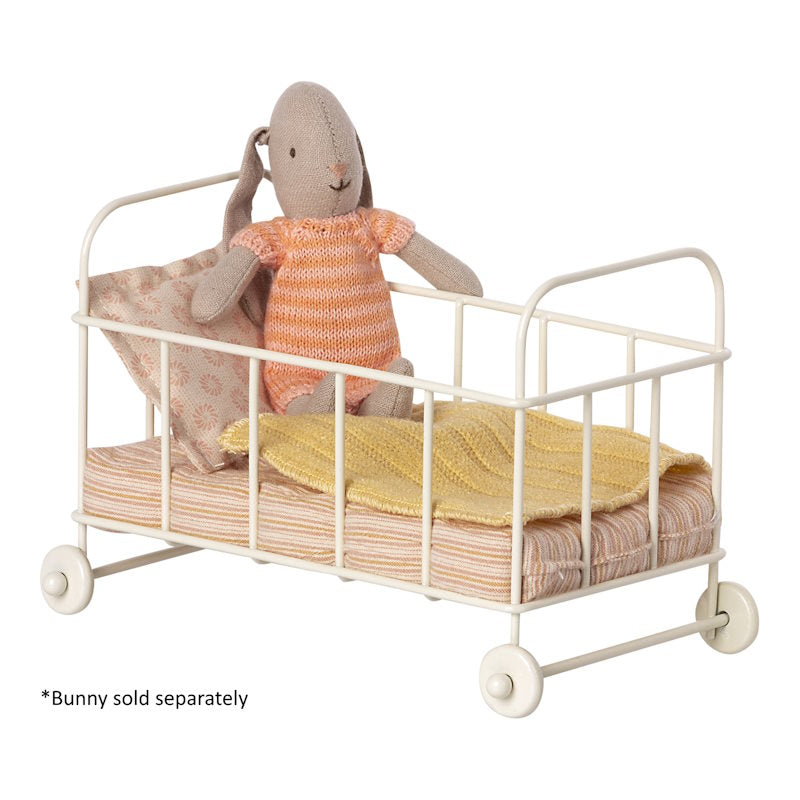Maileg Cot Bed Micro Rose at Milk Tooth Australia