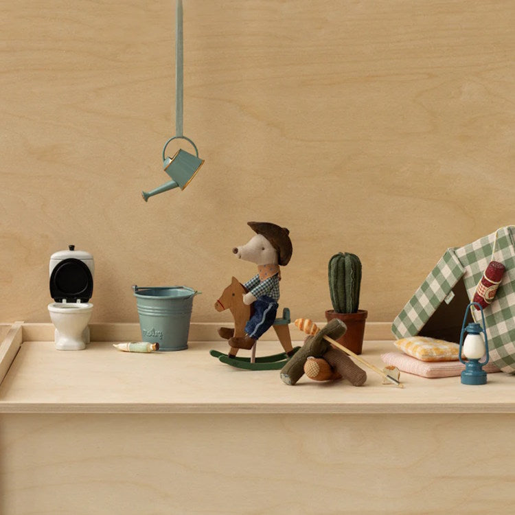 Maileg | Cowboy Mouse on Rocking Horse Little Brother