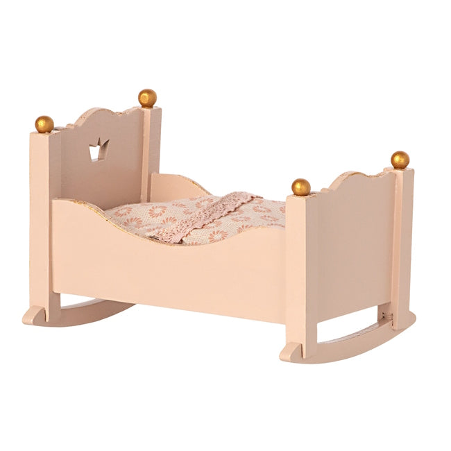 Maileg | Cradle Baby Mouse Rose at Milk Tooth