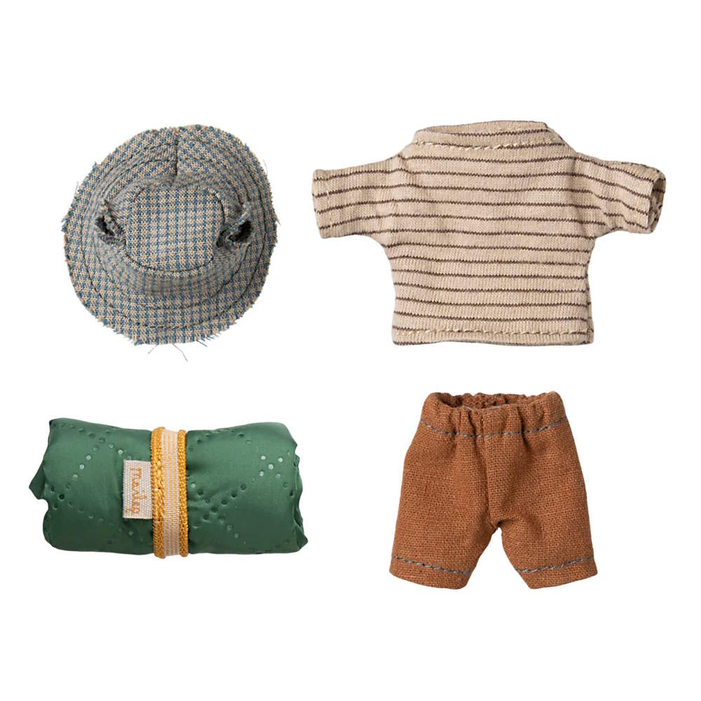 Maileg | Hiker Mouse Big Brother Brown Stripes