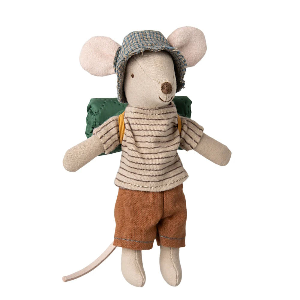 Maileg | Hiker Mouse Big Brother Brown Stripes