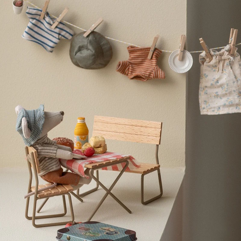 Maileg | Hiker Mouse Big Brother Brown Stripes