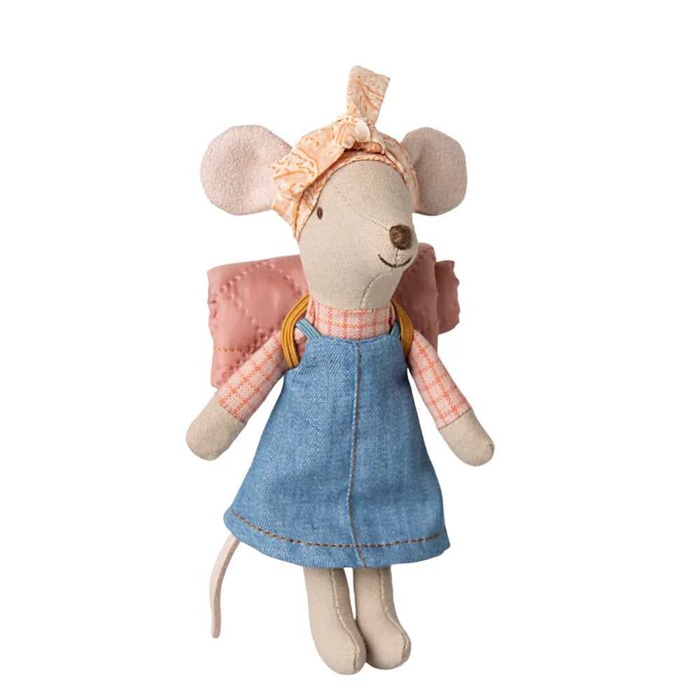 Maileg | Hiker Mouse Big Sister Denim Dress