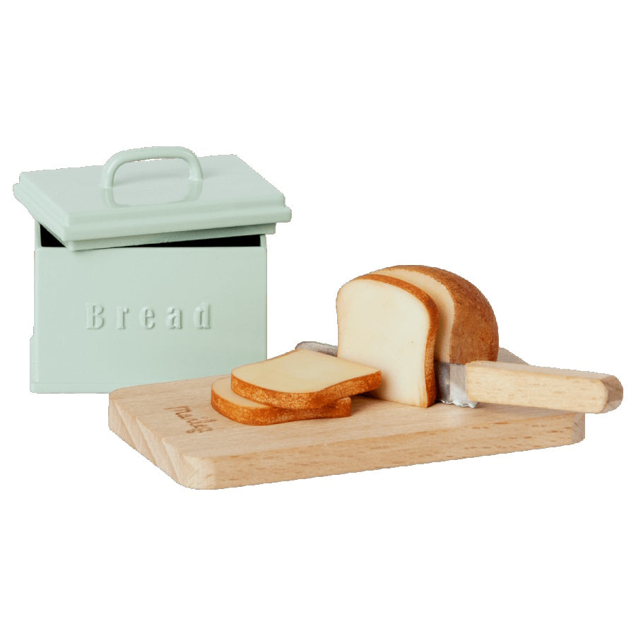 Maileg | Miniature Bread Box with Bread &amp; Utensils at Milk Tooth