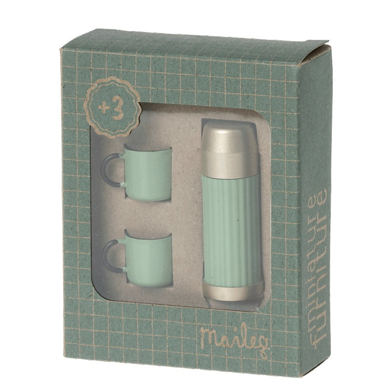 Maileg | Miniature Thermos and Cups Mint at Milk Tooth