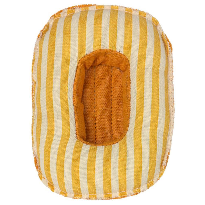 Maileg | Mouse Rubber Boat Small Yellow Stripes at Milk Tooth Australia