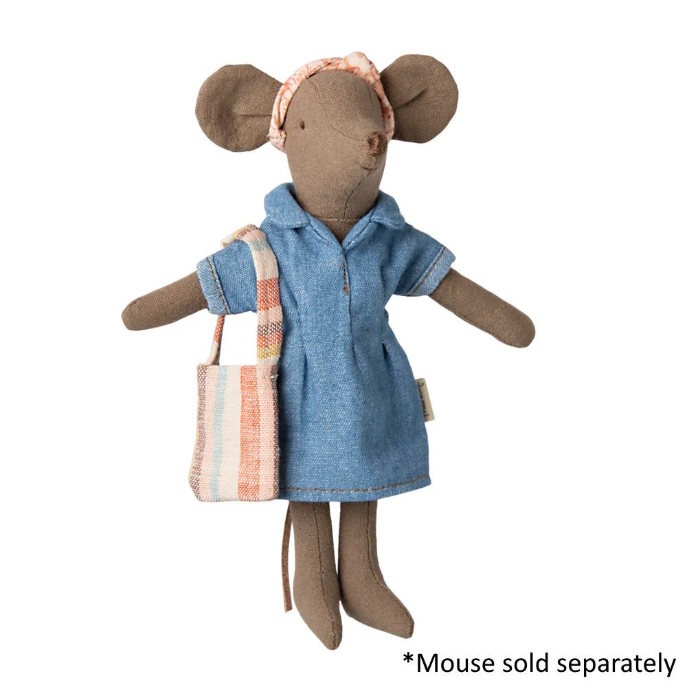 Maileg | Denim Dress & Bag for Mum Mouse