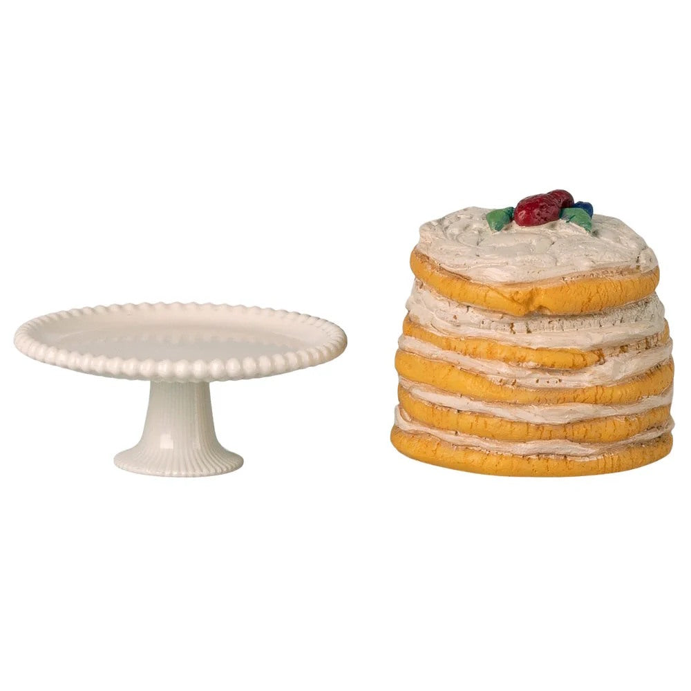 Maileg | Party Cake &amp; Cake Stand Mouse