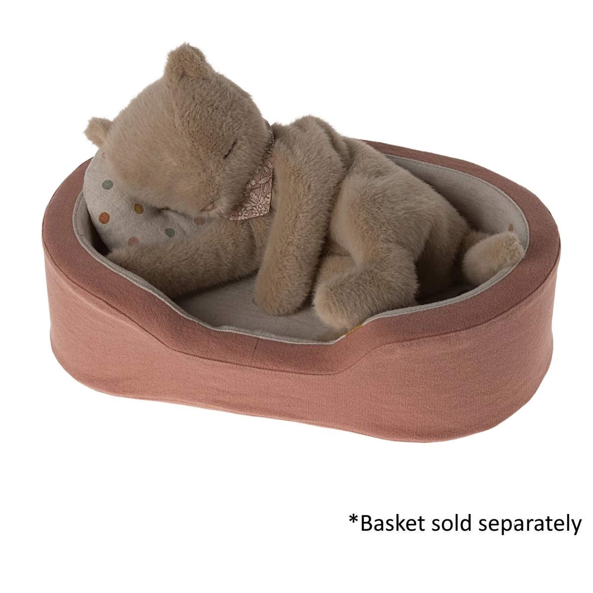 Maileg Sleeping Kitten Plush Cream Peach at Milk Tooth Australia