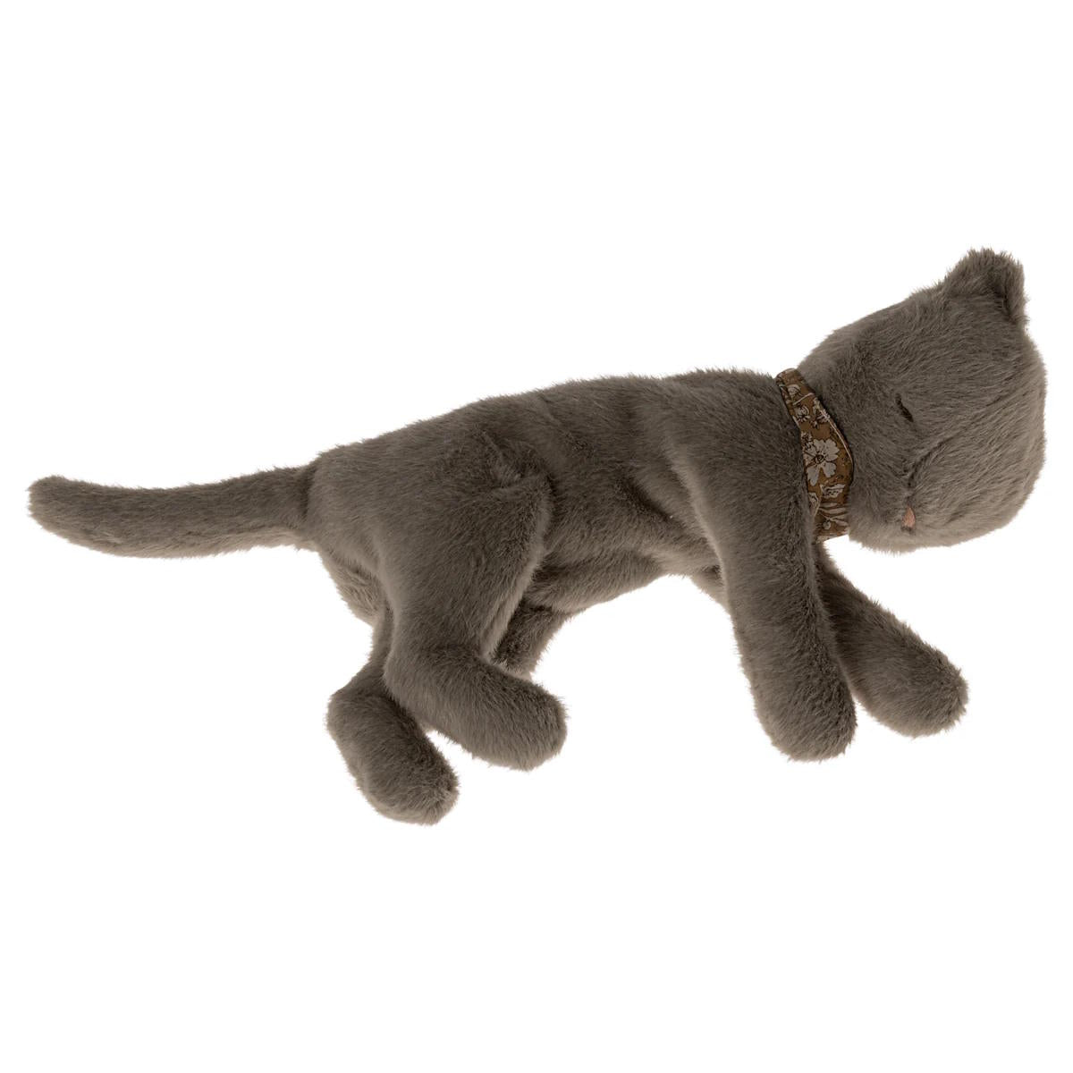 Maileg Sleeping Kitten Plush Medium Grey at Milk Tooth Australia