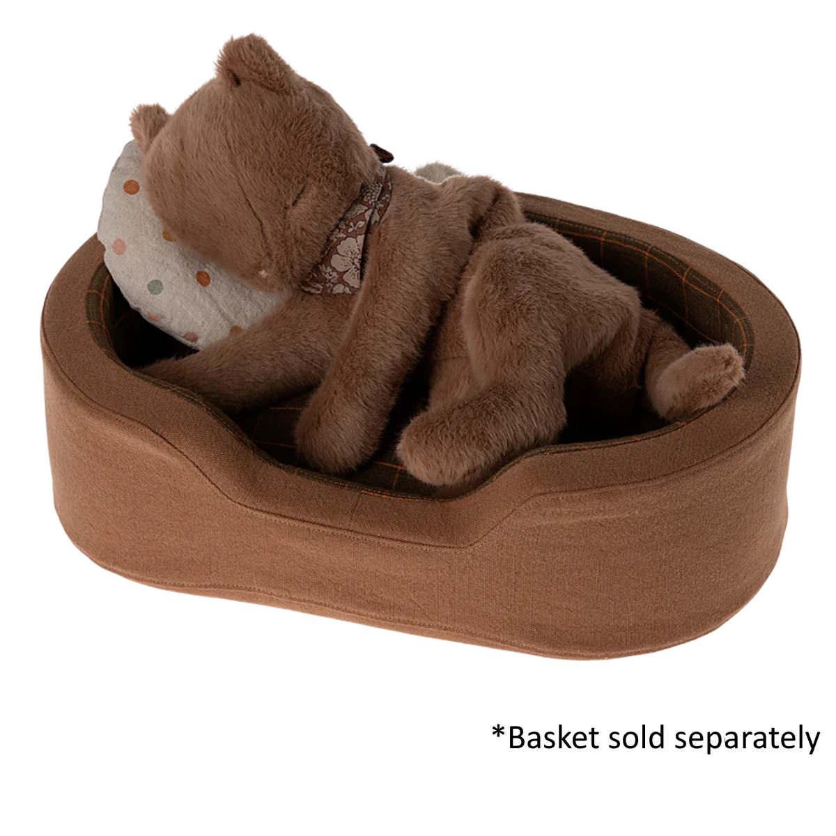 Maileg Sleeping Kitten Plush Nougat at Milk Tooth Australia