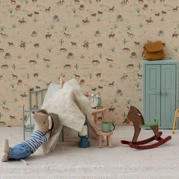 Maileg | Rocking Horse Mouse Dark Brown