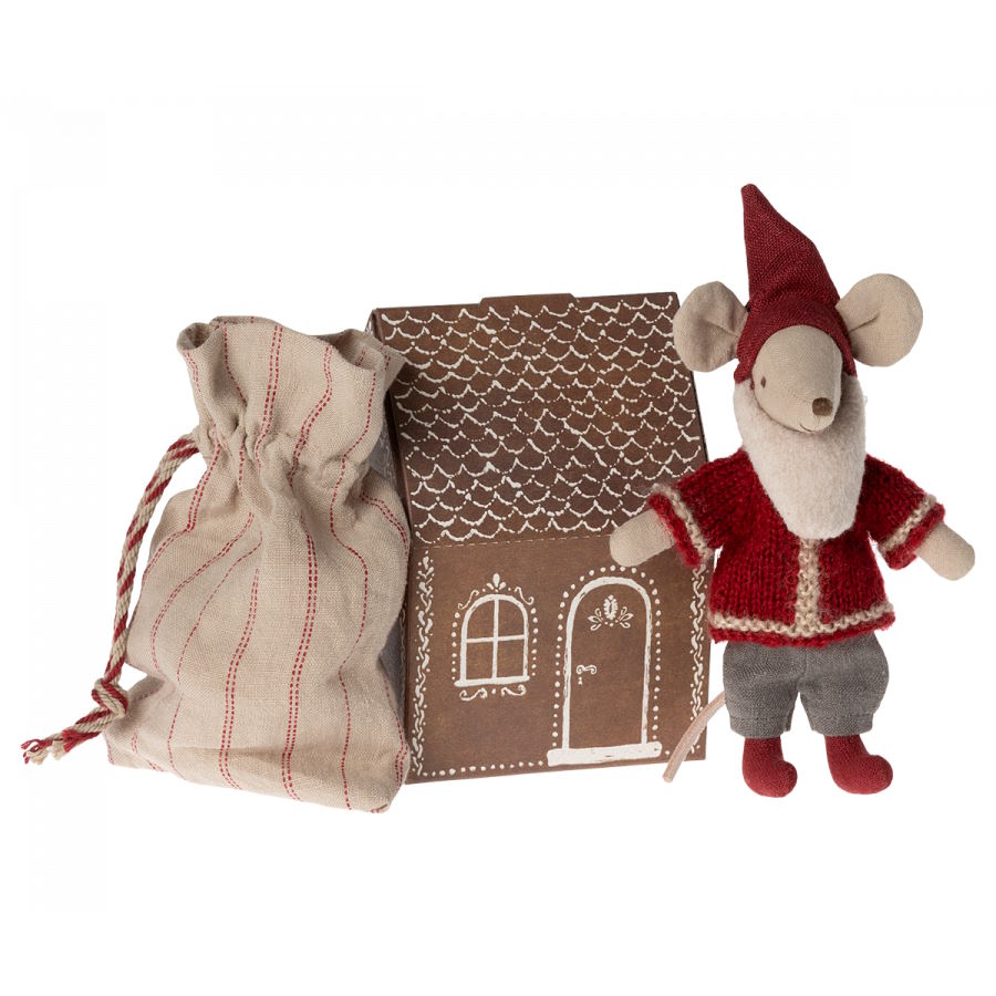 Maileg | Santa Mouse with House at Milk Tooth