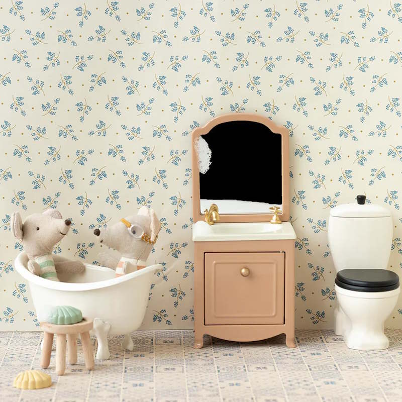 Maileg | Sink Dresser Mouse Dark Powder RETIRED