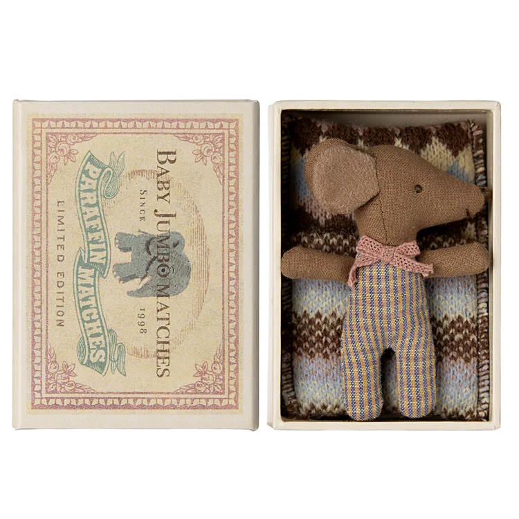 Maileg | Sleepy-Wakey Baby Mouse in Box Rose at Milk Tooth Australia