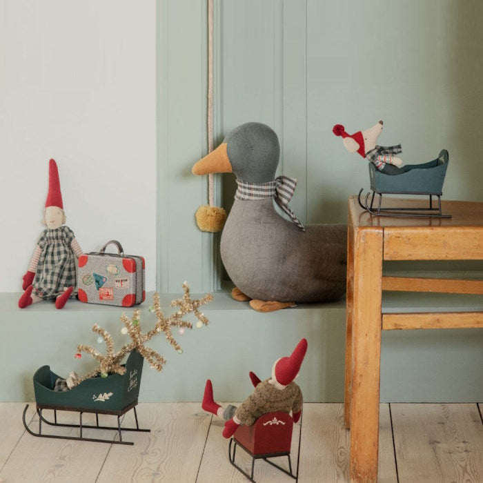Maileg | Sleigh for Mouse Green at Milk Tooth Australia
