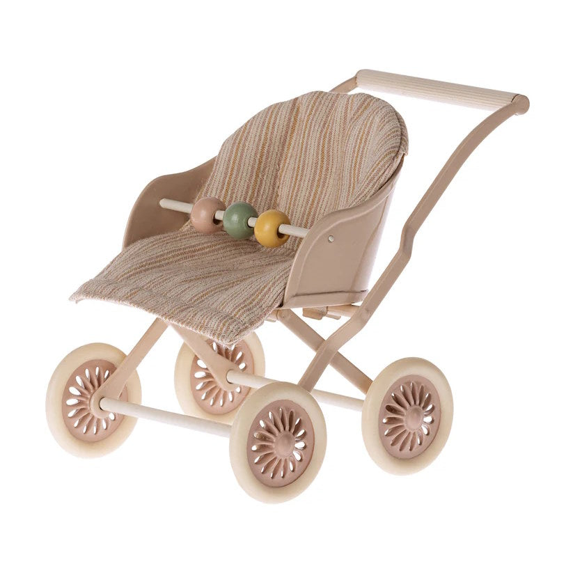 Maileg | Stroller Baby Mouse Rose 2024 at Milk Tooth Australia