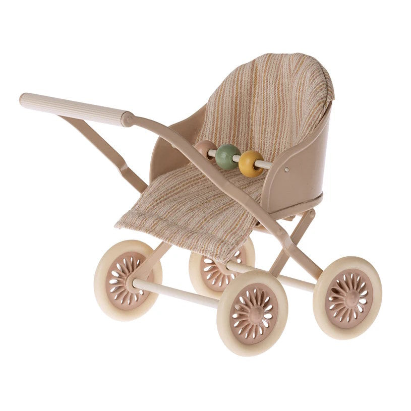 Maileg | Stroller Baby Mouse Rose 2024 at Milk Tooth Australia