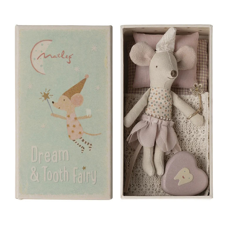 Maileg | Mouse Tooth Fairy Mouse Little Sister in Box at Milk Tooth Australia