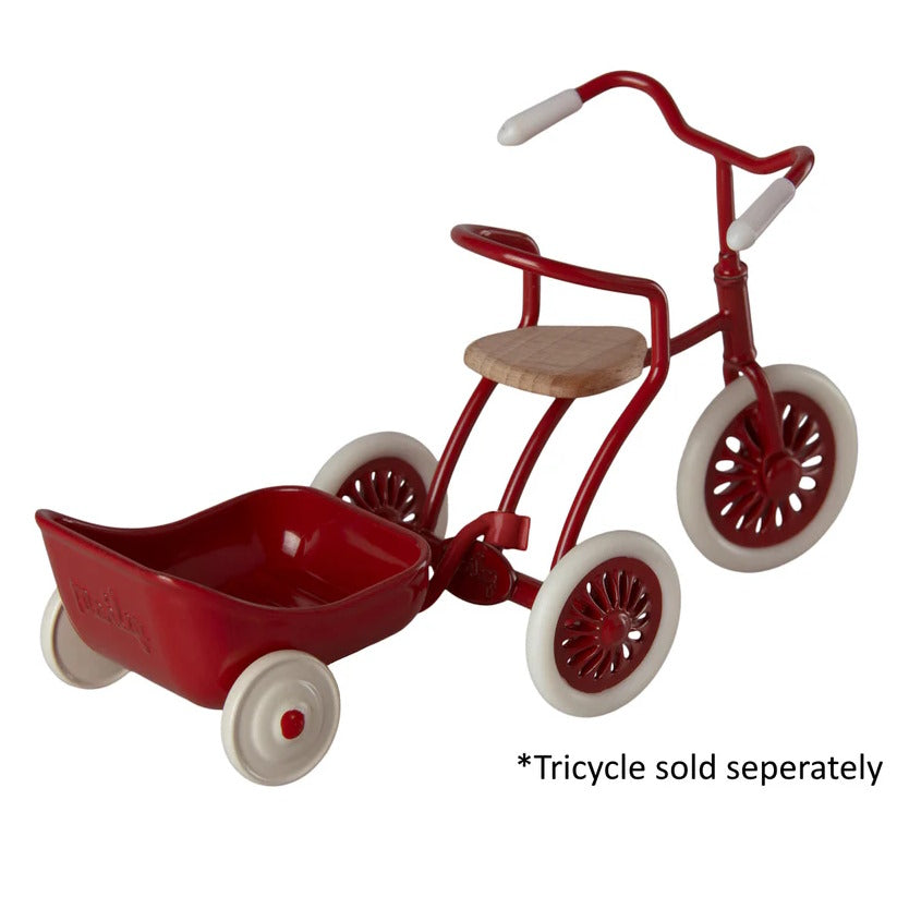 Maileg | Tricycle Trailer for Mouse Red at Milk Tooth Australia