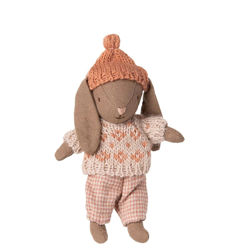 Maileg | Winter Bunny Micro Brown Rose