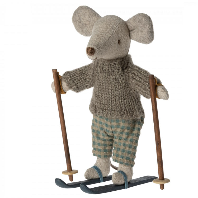 Maileg | Winter Mouse with Skis Big Brother at Milk Tooth Australia