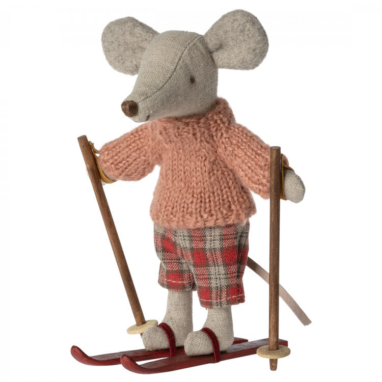 Maileg | Winter Mouse with Skis Big Sister at Milk Tooth Australia