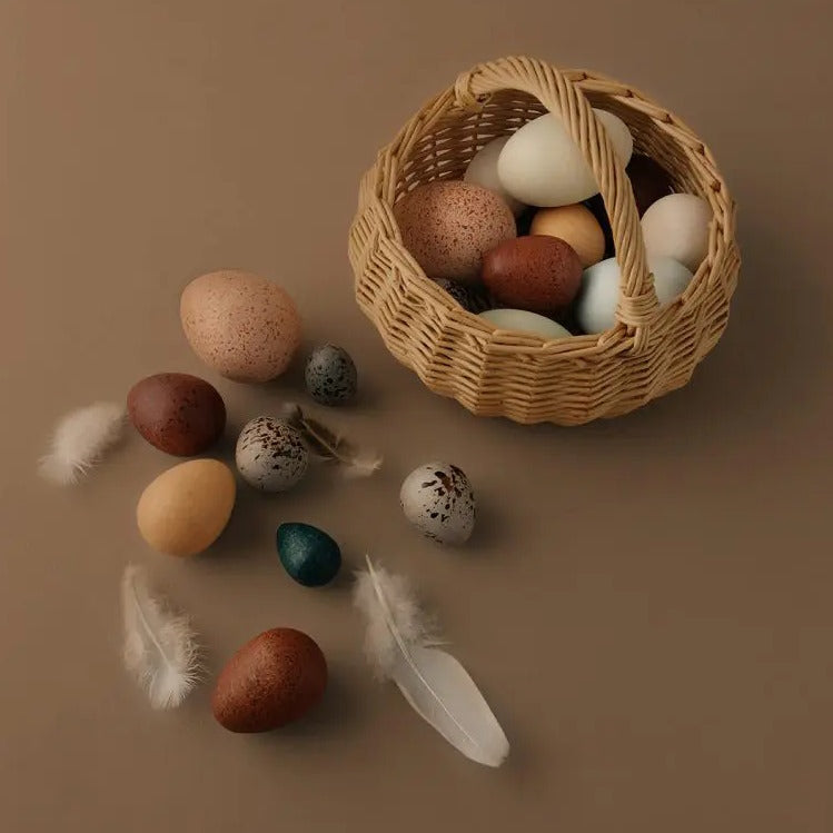 Moon Picnic | A Dozen Bird Eggs in a Basket at Milk Tooth