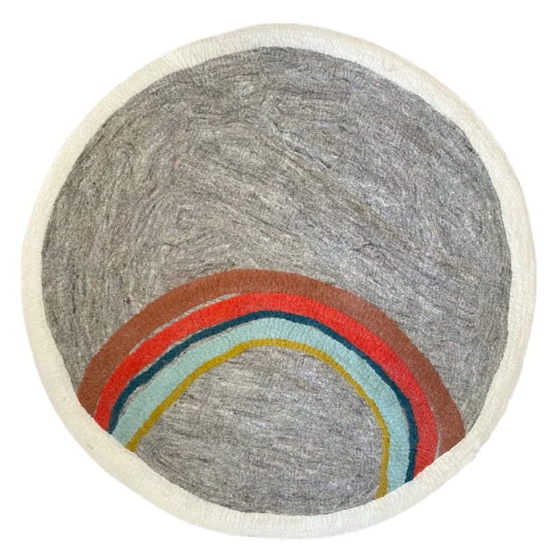 Muskhane | Wool Floor Rug in Indreni Rainbow Light Stone at Milk Tooth Australia