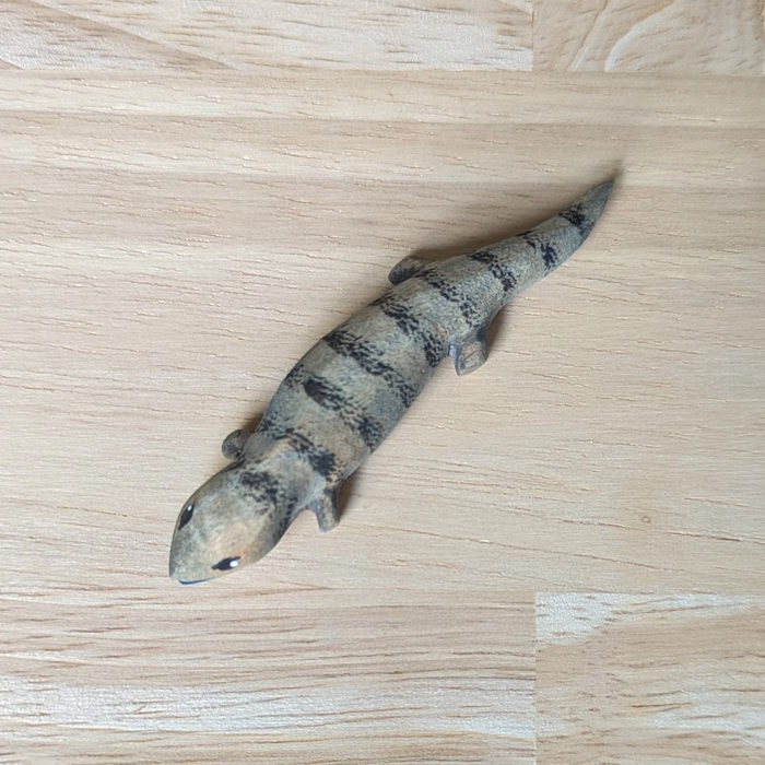 NOM Handcrafted Blue Tongue Lizard wooden toy at Milk Tooth Australia